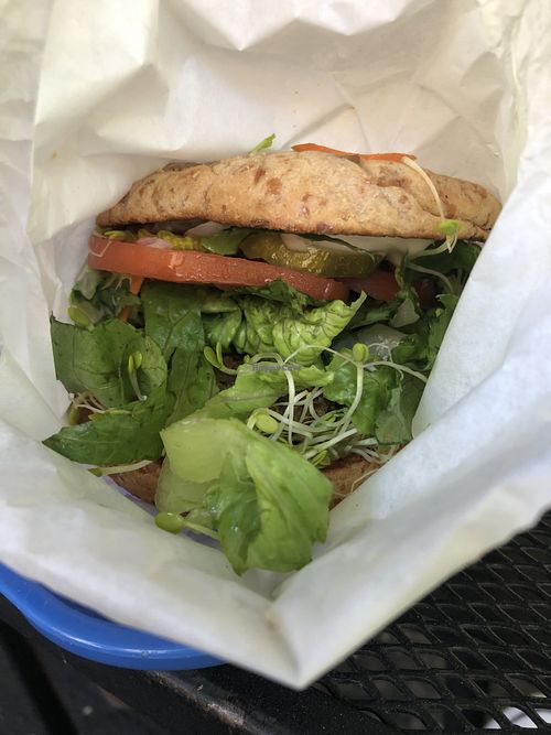 Nut burger  at Sunflower Drive-In in Fair Oaks