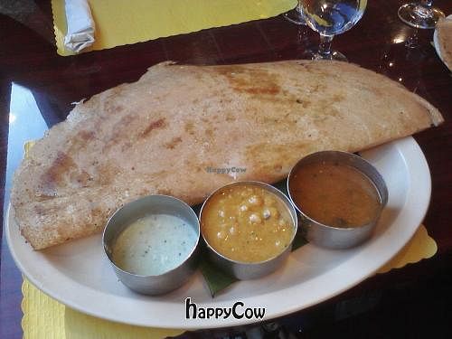 dosa with chickpeas (chana) at Udipi Cafe in Duluth
