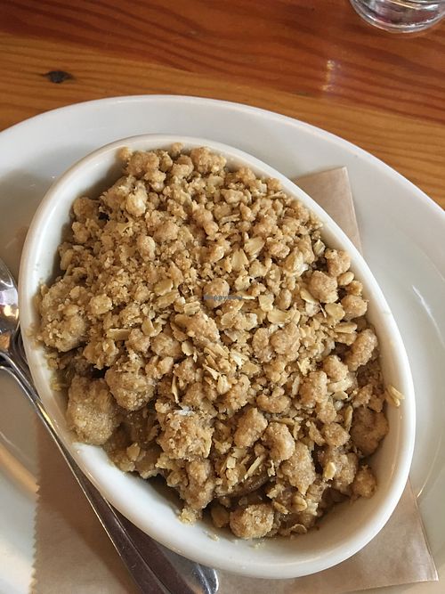 Pear ginger crisp  at Birchwood Cafe in Minneapolis