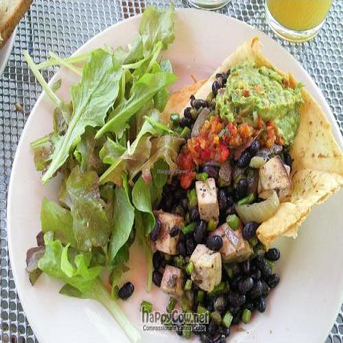 vegan Sofrito Tofu Tostada at Birchwood Cafe in Minneapolis
