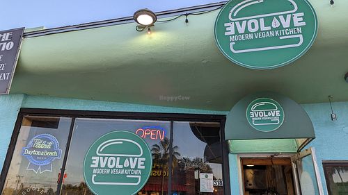 Store front at Evolve Modern Vegan Kitchen in Daytona Beach