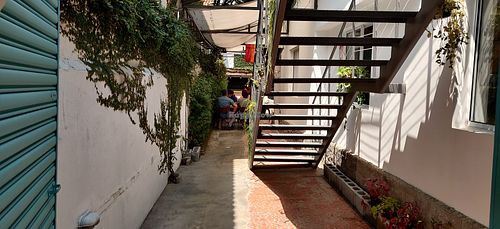 Back eating area at Urbã Cozinha Vegana in Sao Paulo