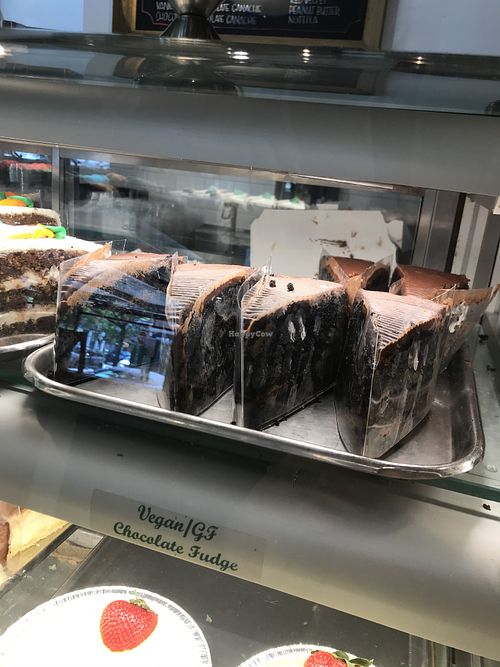 Vegan chocolate cake at Martha's Country Bakery in Brooklyn