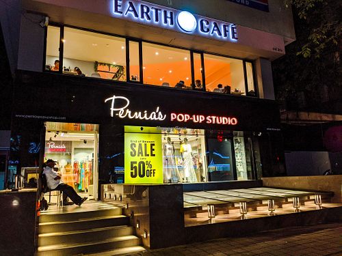 Outside of Earth Cafe at Earth Cafe @ Waterfield in Mumbai