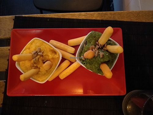 Hummus duo at Achiote in Sevilla