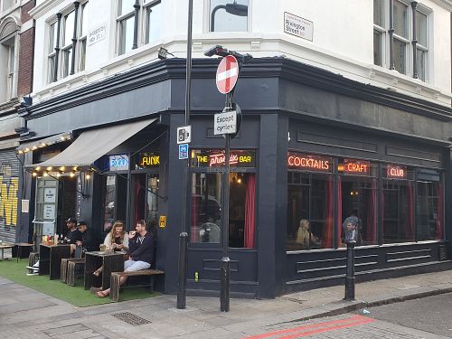 Outside at Oasi Burger in East London