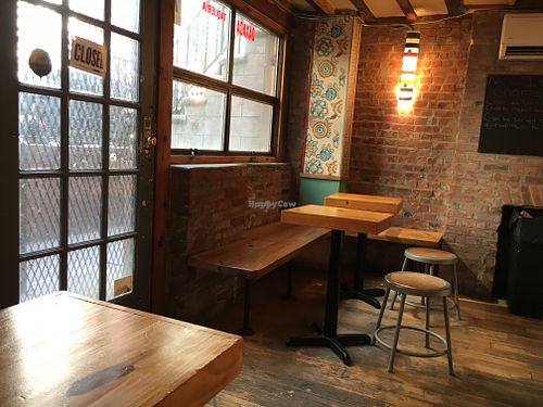 This gives you an idea what the place looks like from the inside. at Oaxaca Taqueria in New York City