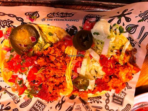 Fried cauliflower buffalo wings at Mad Mad Vegan - Chueca in Madrid