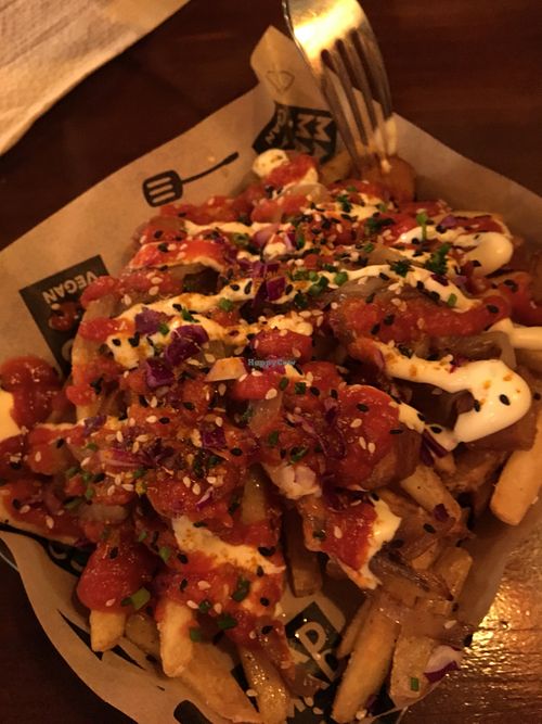 Currywurst at Mad Mad Vegan - Chueca in Madrid