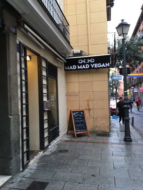 Outside at Mad Mad Vegan - Chueca in Madrid