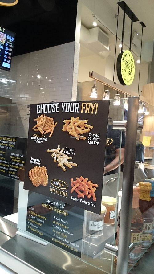 Some of the menu.  at #GetFried Fry Café in Philadelphia