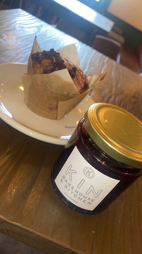 Blackcurrant jam  at Kin Bakehouse in Urmston