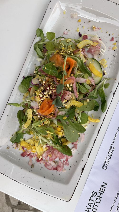 Hummus sourdough toast  at Kat's Kitchen Brunch Club in Split