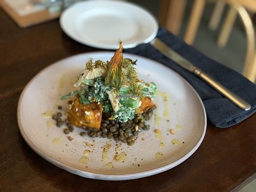 Entree of smoked honey roasted pumpkin  at Fumo in Blackheath