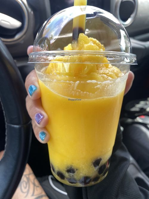 Super Yummy - Mango Bobba Slush - Amazing Post-Hike 💕✨  at Vegan Thyme in Newbury Park