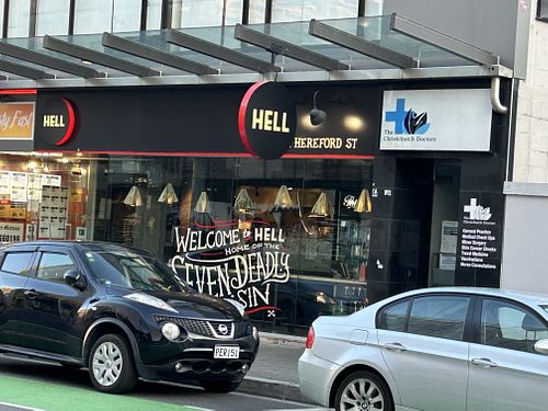 Exterior   at Hell Pizza in Christchurch