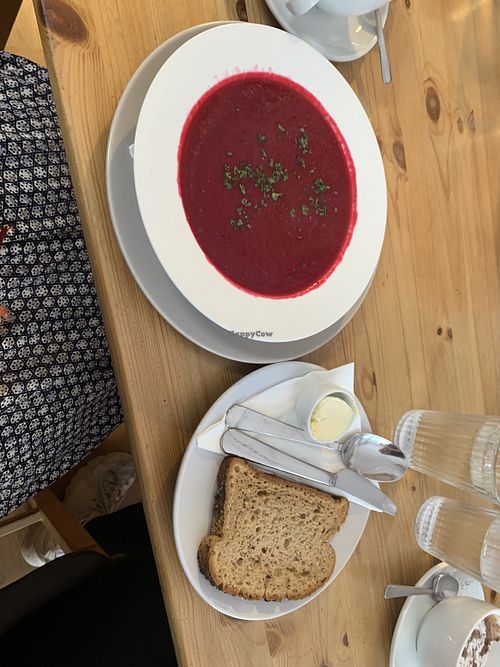 Soup of the day & bread (gf)  at The Sly Fox in Edinburgh