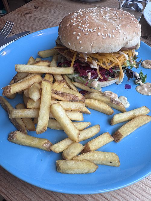 Breakfast burger   at The Sly Fox in Edinburgh