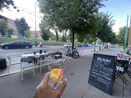 Even the regular water has all the extras at Byczyn in Poznan