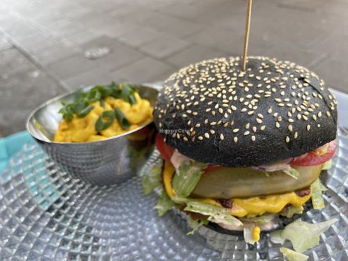 Impressive burger at Byczyn in Poznan