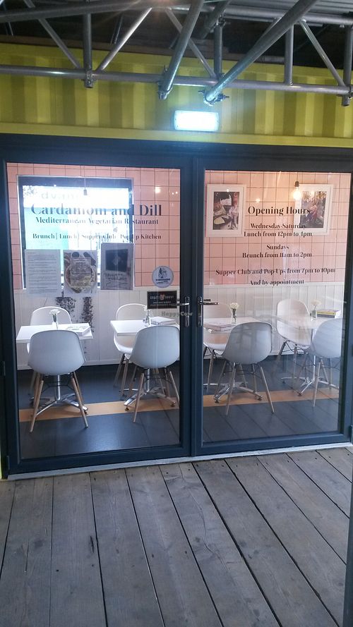 Outside  at Cardamom and Dill in York