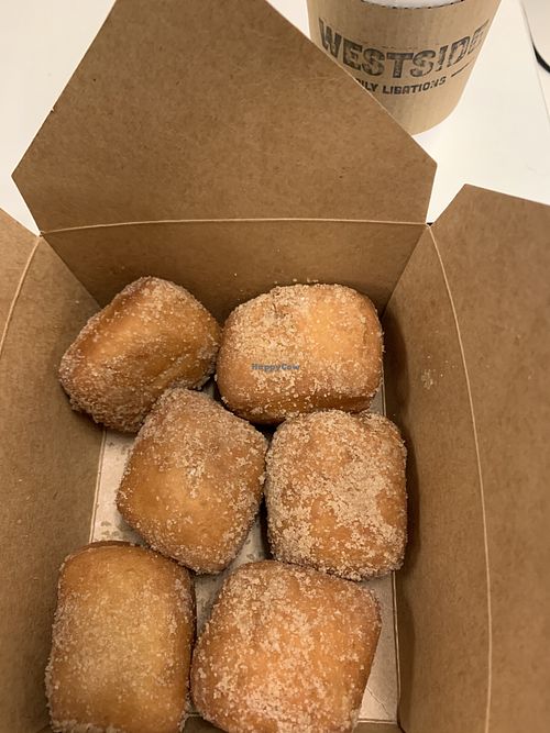 Vegan Beignets (made by Milk Money) at Westside Identity Coffees in West Sacramento