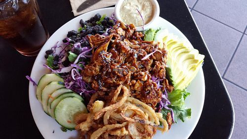 Barbecue Ranch Chicken Salad, drool. at Saturn Cafe in Santa Cruz