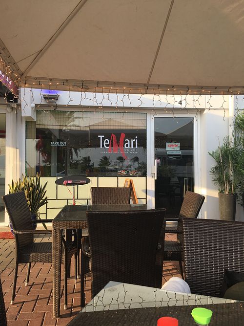 outside at Temari Sushi in Willemstad