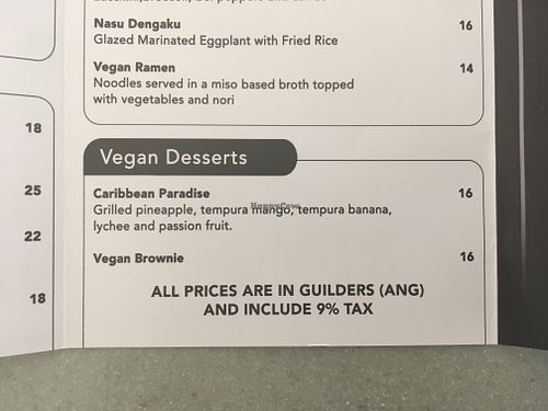 vegan desserts!!! at Temari Sushi in Willemstad