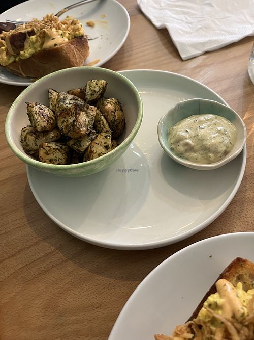 Garlic and herb fried potatoes   at Dauns in East London