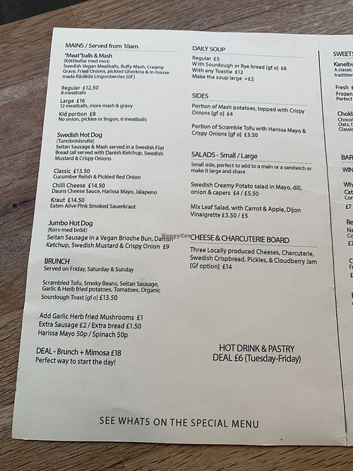 Menu #Veganuary at Dauns in East London