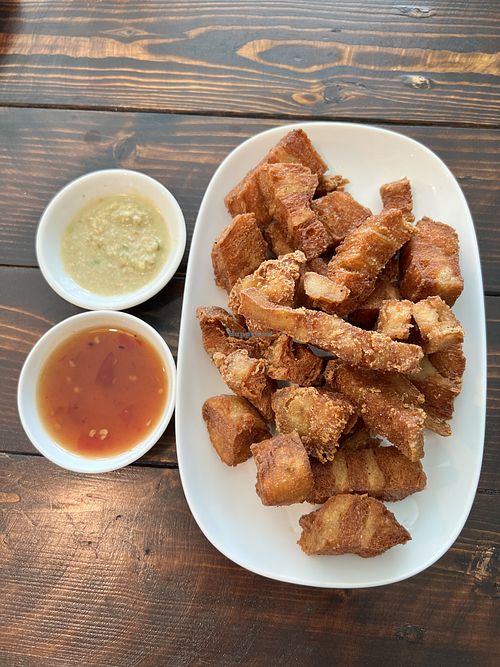 Crispy”pork” belly at BlueZone in Bangkok