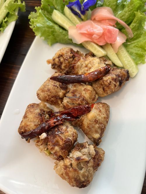 แหนมเห็ด - fermented mushrooms  at BlueZone in Bangkok