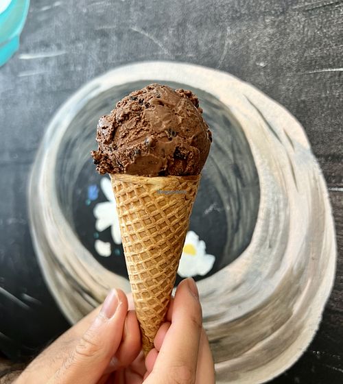 Vegan chocolate chips ice cream  at BlueZone in Bangkok