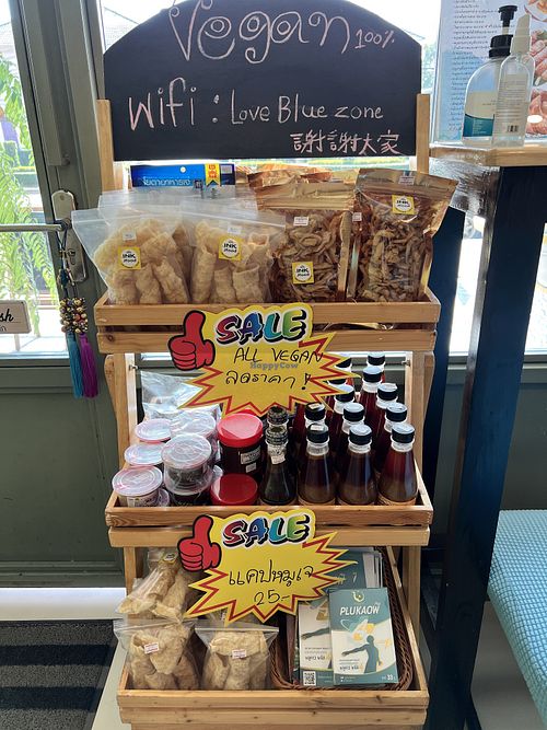 Vegan snacks  at BlueZone in Bangkok