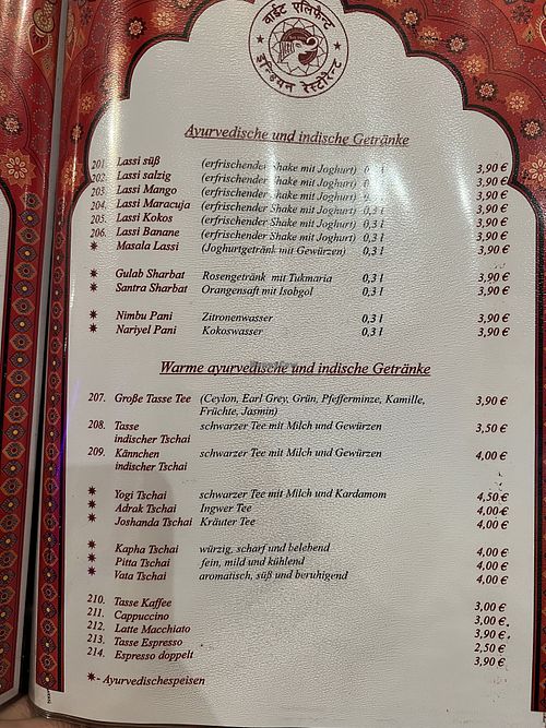 Menu   at White Elefant in Offenbach