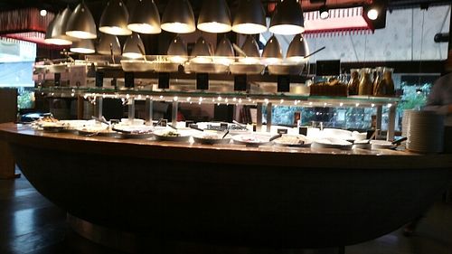 The buffet at Tibits in London