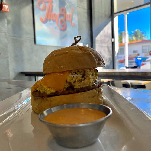 Vegan breakfast sandwich.  at Dirt - Bay Rd in Miami Beach