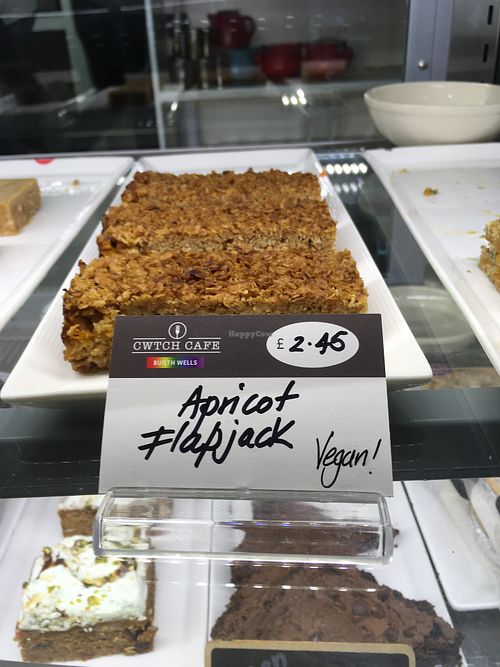 Apricot flapjack at Cwtch in Builth Wells