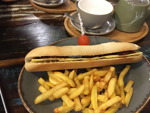 Chease and chutney baguette at Cwtch in Builth Wells