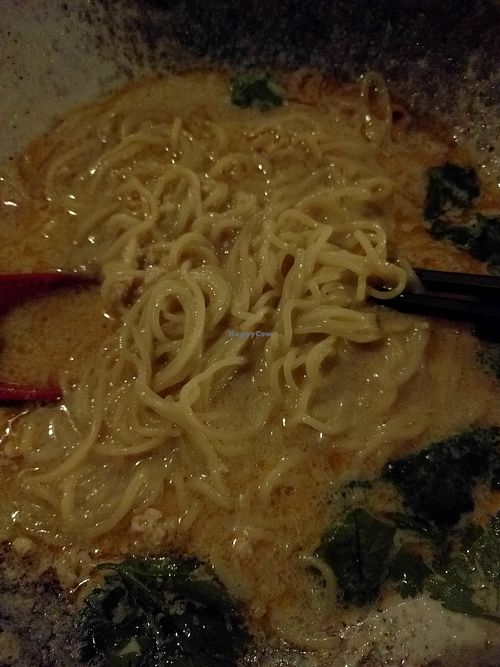 Creamy vegan ramen at Ramen Kuro Shiro in New Haven