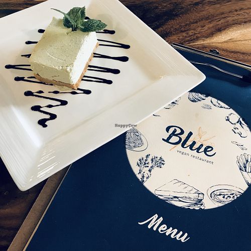 Vegan peppermint cheesecake ! Creamy and cheezzyy yum at Blue in Penang
