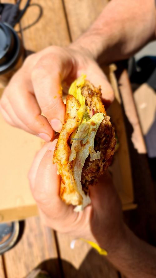 Cheeseburger toastie at Love Madre in Cheltenham