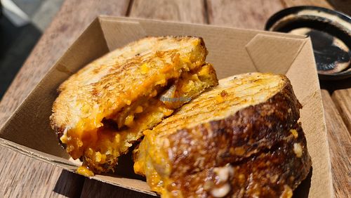 Hot dog (in a toastie) at Love Madre in Cheltenham