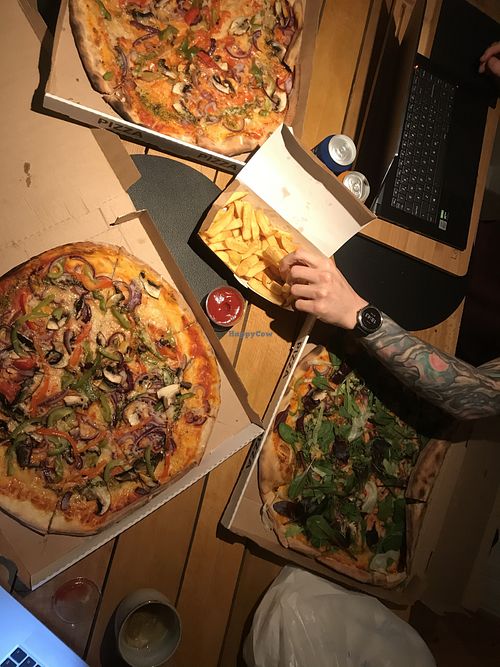 vegan pizza at Spor 1 in Aalborg