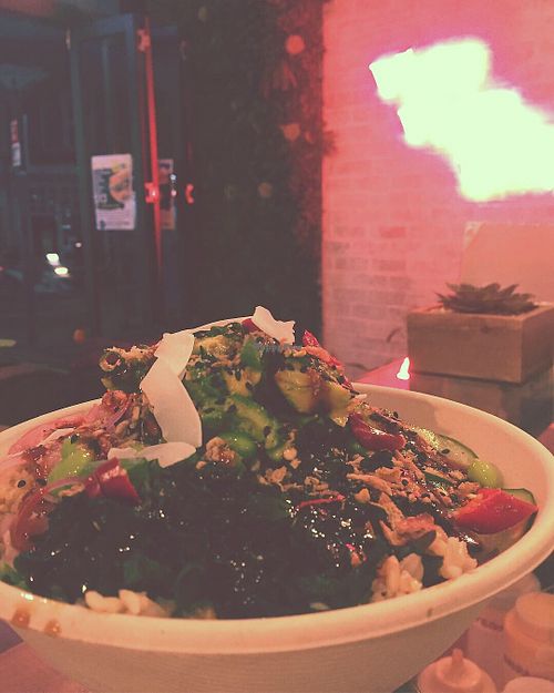 Topped with avocado spurge  at BOWL.R in Balmain