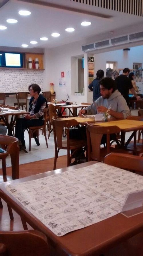 the restaurant room at O Vegetariano in Sao Paulo