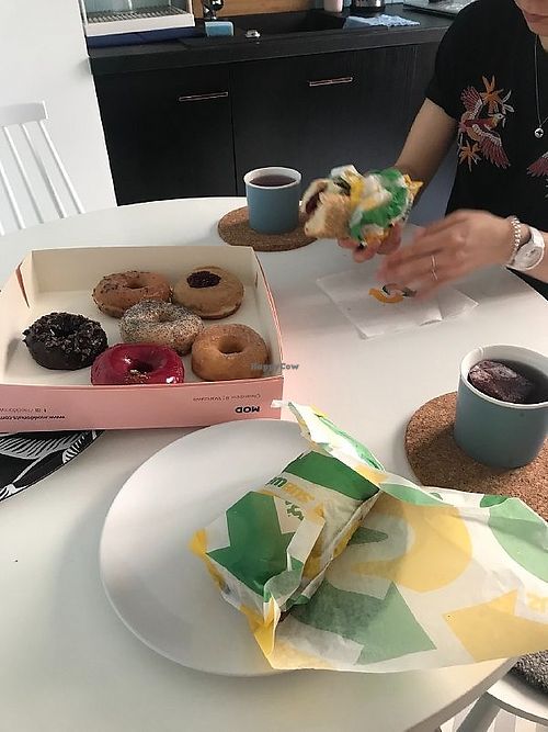 Mod donuts + subway's vegan sandwiches at MOD Donuts in Warsaw