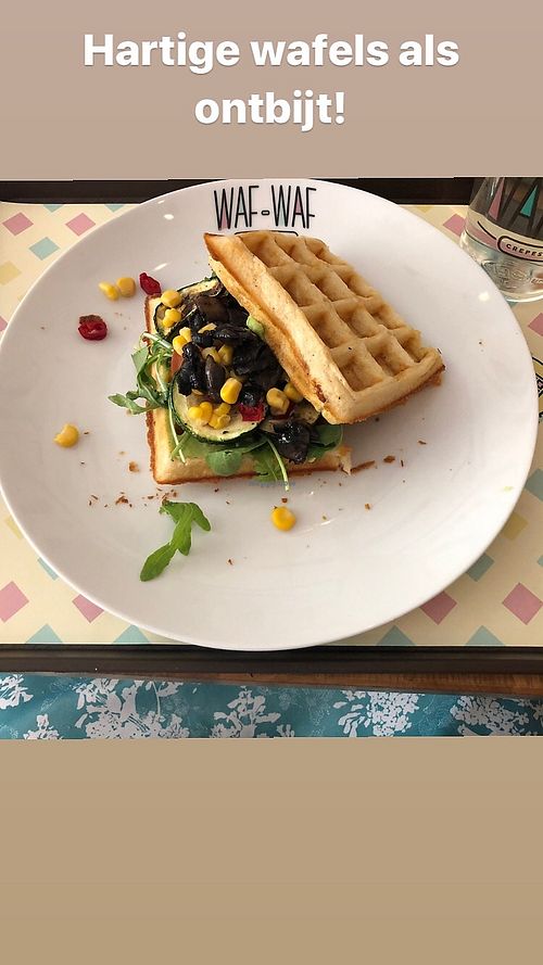 Waffles at Waf-Waf in Prague