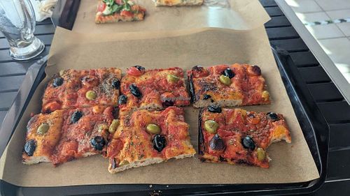 Focaccia (vegan) at Daniele Pizza al Taglio in Lanzarote